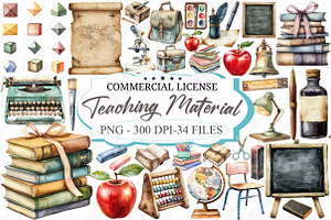 Teaching Material Clipart, an Illustration by designcity5