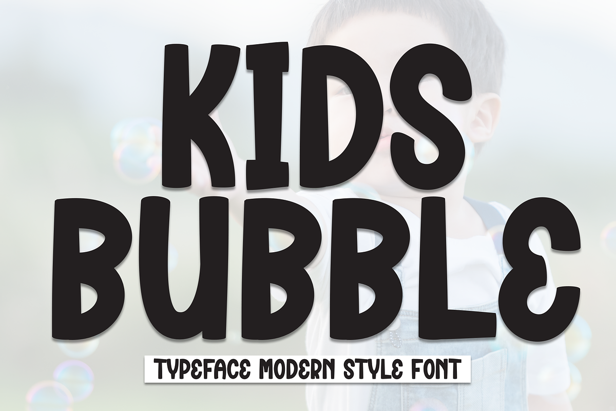 Kids Bubble | Script Font, a Script Font by Scratchones (Photo 1 of 8)