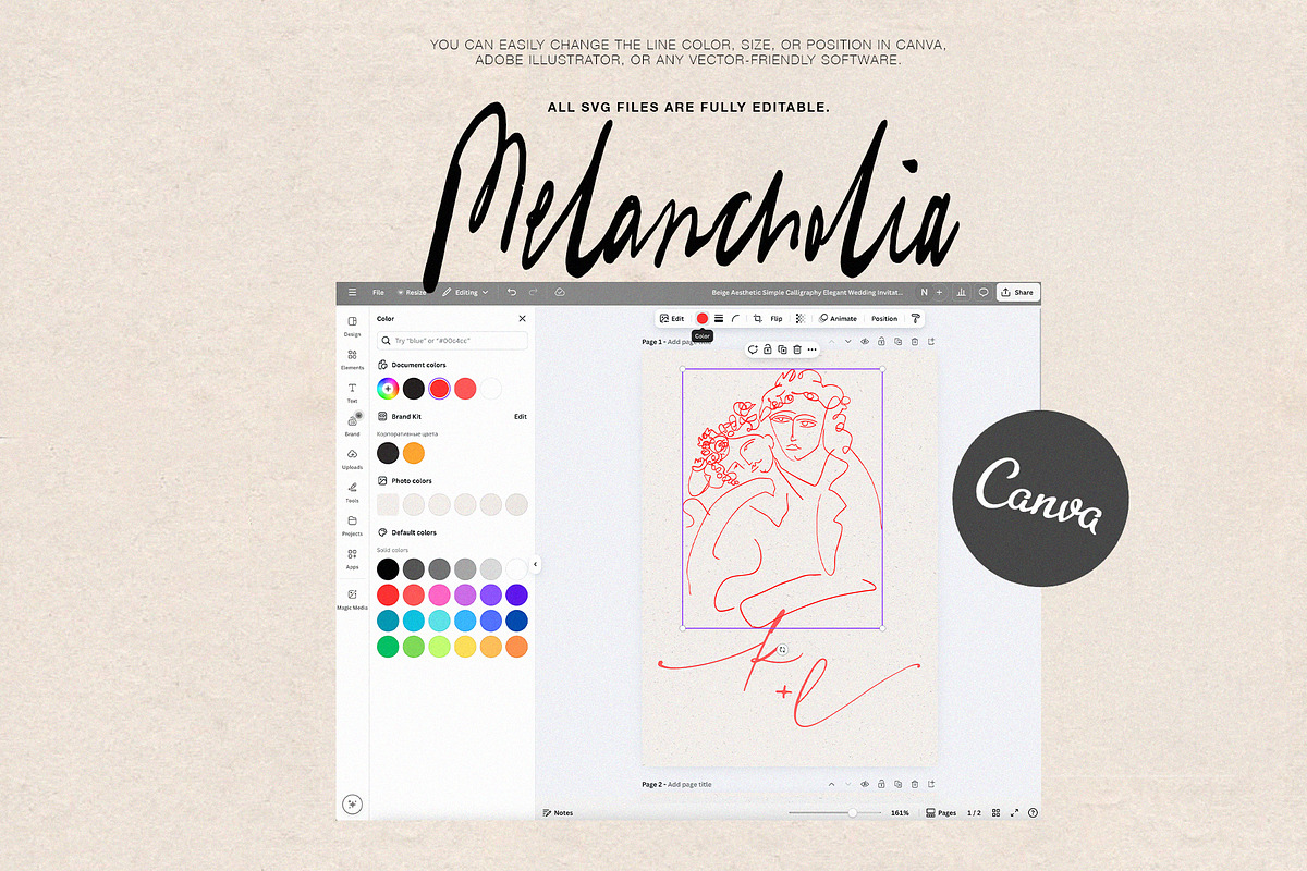 Melancholia - Minimalist Line Art, an Object Illustration by Purple (Photo 10 of 10)