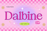 Dalbine 3D, a Serif Font by Craft Supply Co. (Thumbnail 1 of 8)