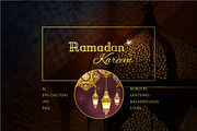 Kit Of Ramadan Greetings Elements., a Decorative Illustration by O'Gold! (Thumbnail 1 of 5)