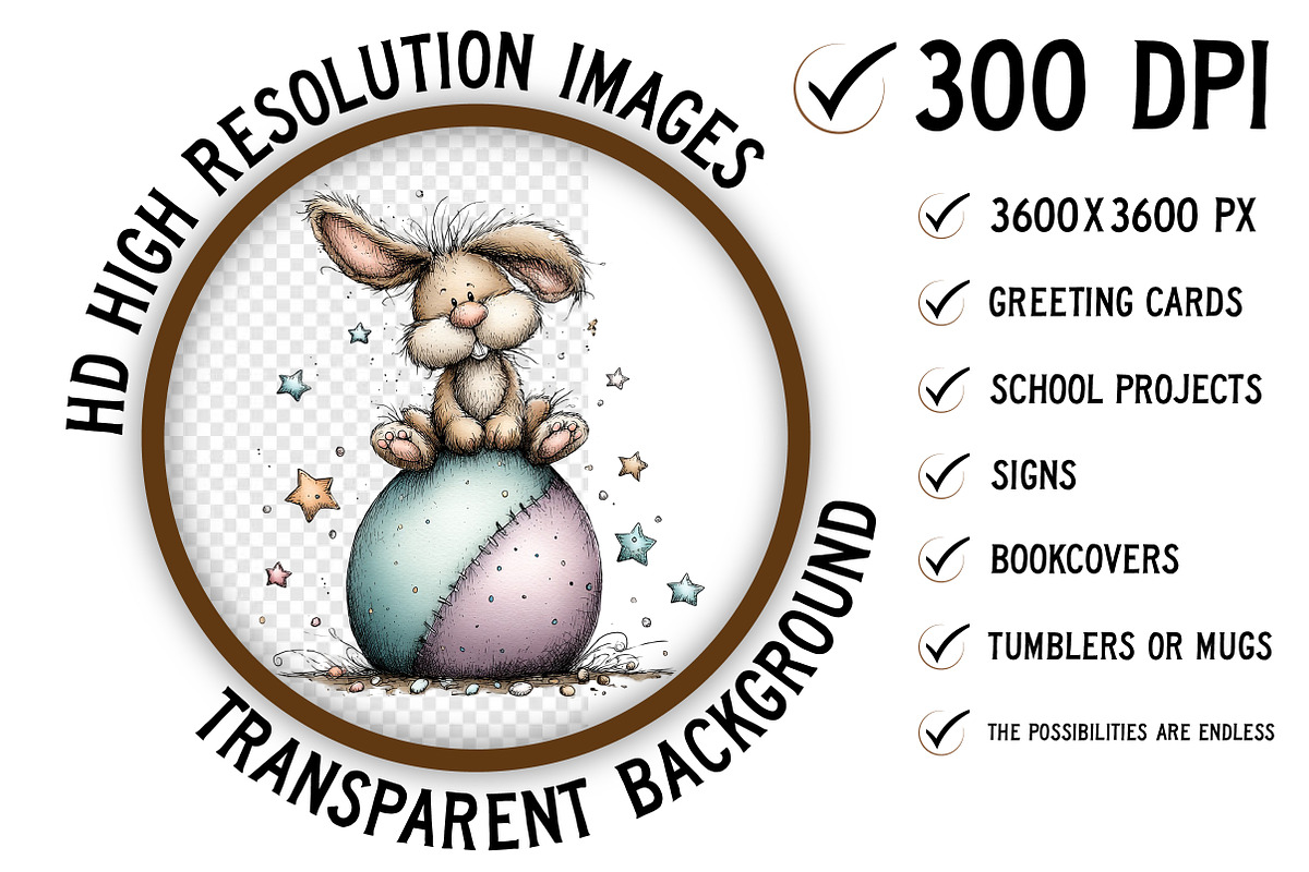 Whimsical Easter Animals Clipart, an Illustration by Craft Nest (Photo 2 of 11)