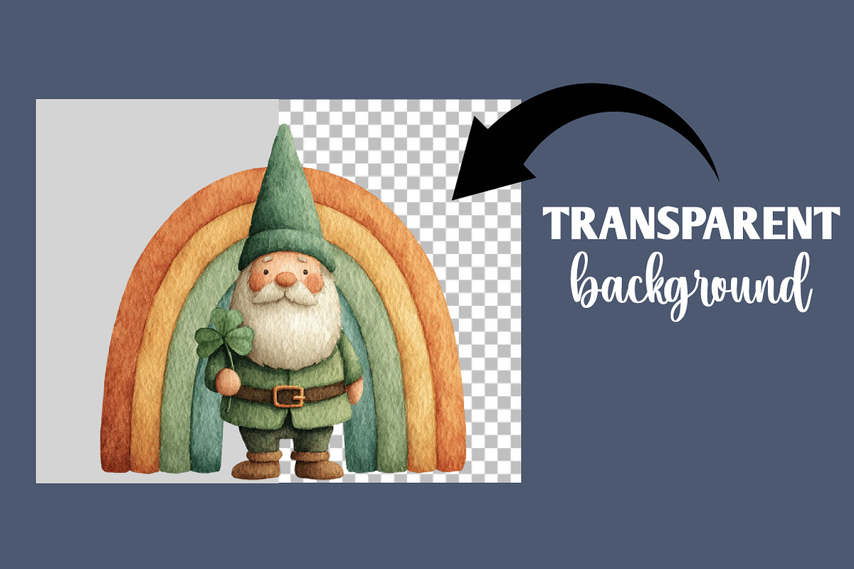 St Patrick’s Day gnome clipart, an Illustration by Designworld (Photo 6 of 6)