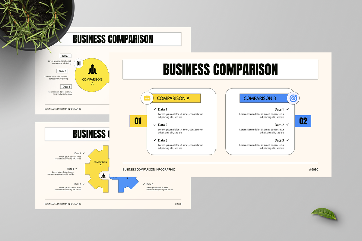 Business Comparison Infographic, a Marketing Template by Annora Studio