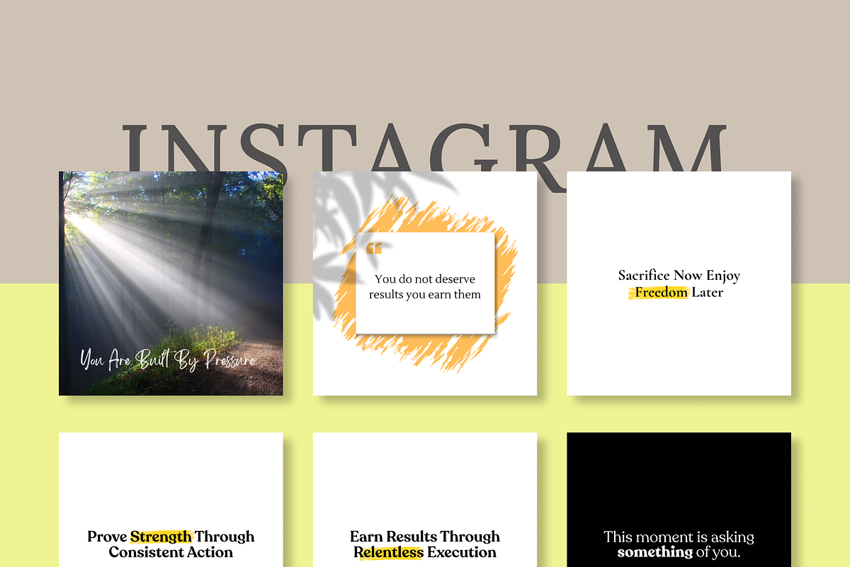 50 INSPIRING INSTAGRAM TEMPLATE, a Social Media Template by RB Boutique (Photo 10 of 10)