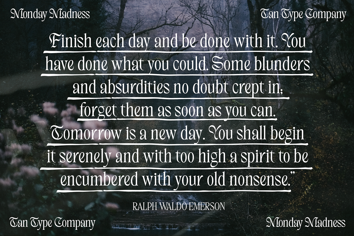 TAN - MONDAY MADNESS, a Blackletter Font by TanType (Photo 13 of 13)