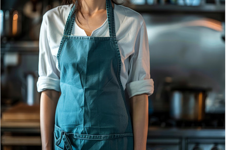 Professional chef wearing apron in, a Person Photo by Ylivdesign