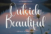 Outside Beautiful, a Handwritten Font by InermediaSTUDIO (Thumbnail 1 of 8)