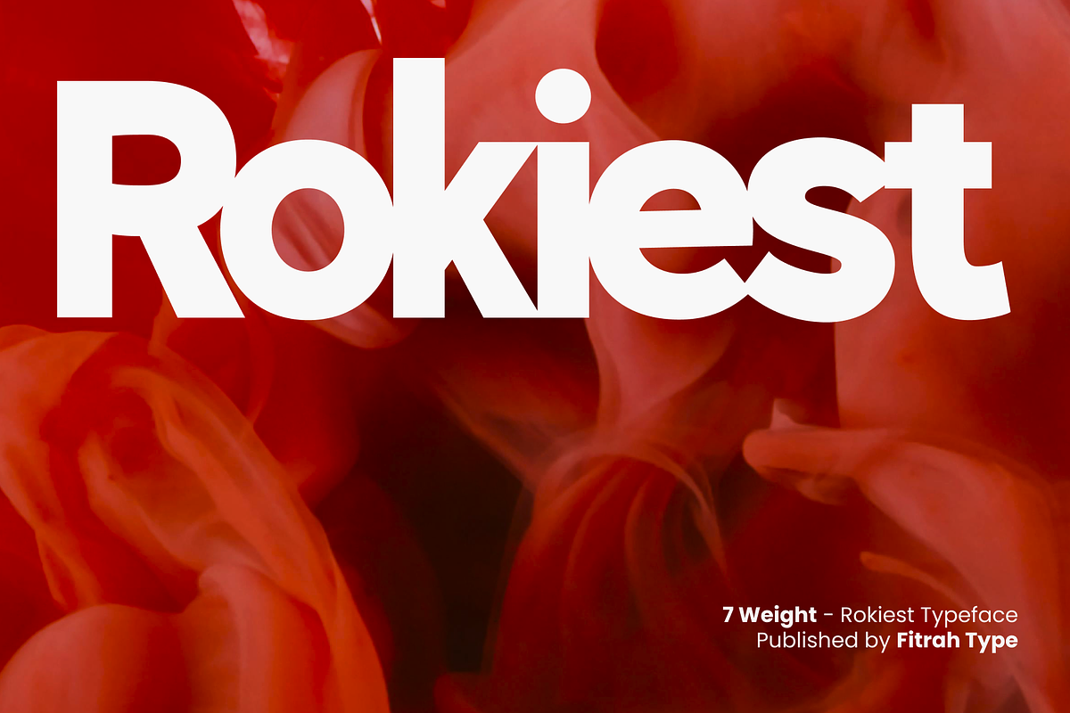Rokiest Complete Family, a Sans Serif Font by Fitrah Type (Photo 1 of 15)
