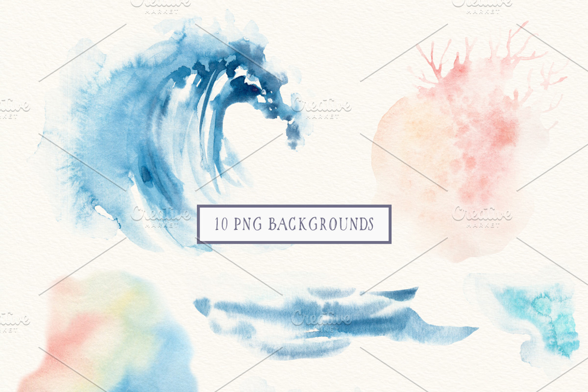 DEEP OCEAN Watercolor set, an Illustration by Lemaris (Photo 4 of 8)