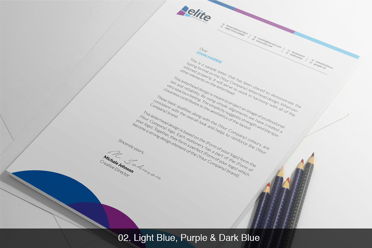 MS Word Letterhead Template, a Stationery Template by ContestDesign (Photo 3 of 6)