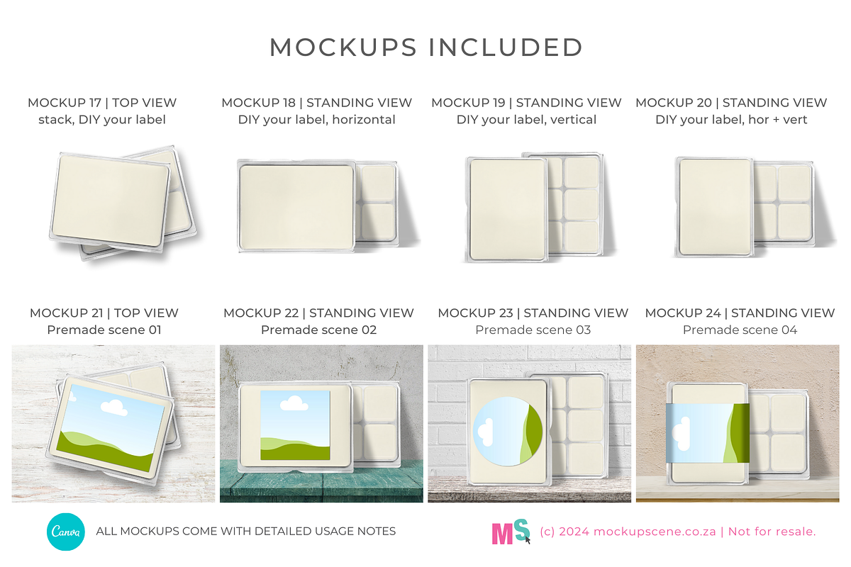 Wax Melts Canva Mockup Set - 6 piece, a Packaging Mockup by Mockup Scene (Photo 6 of 16)