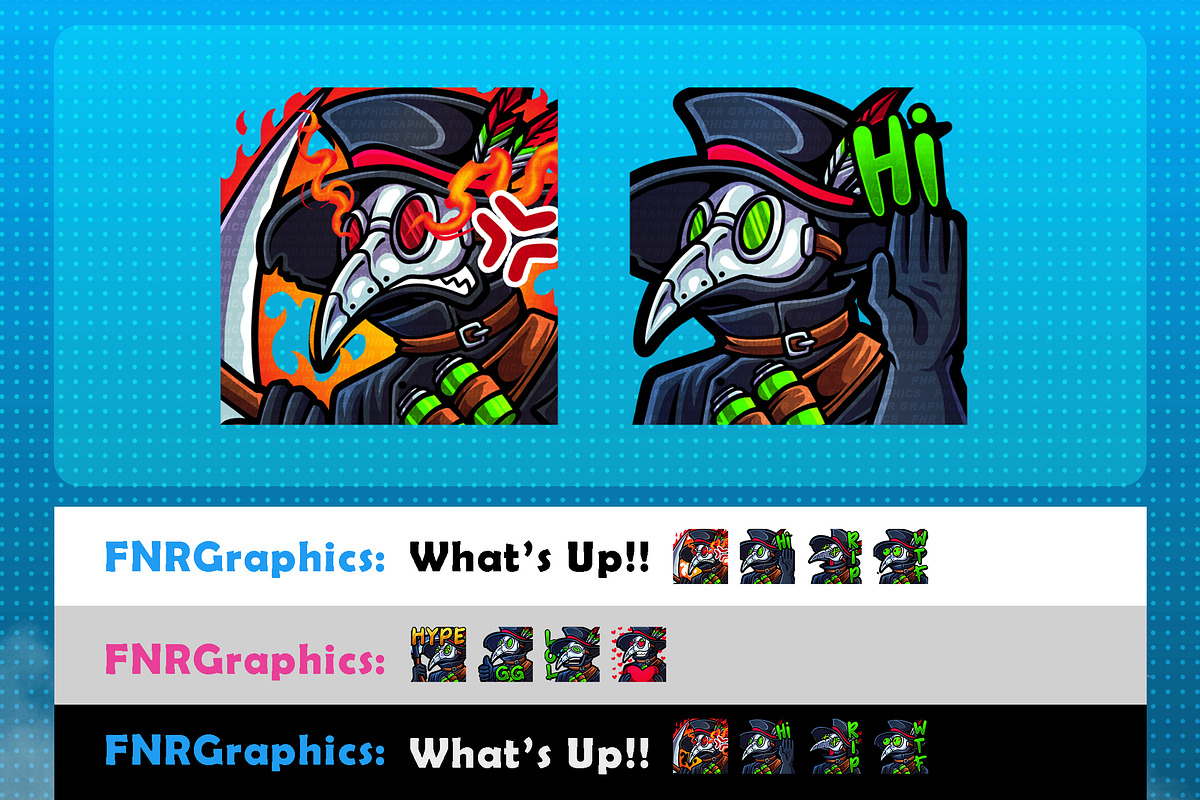 Plague Doctor Twitch Emotes, an Illustration by FNR Graphics (Photo 2 of 5)
