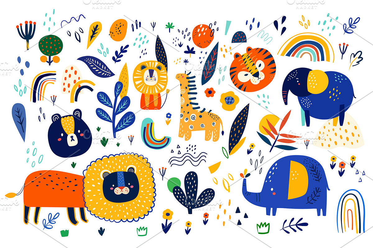 Childish collection, an Animal Illustration by MoleskoStudio (Photo 2 of 21)