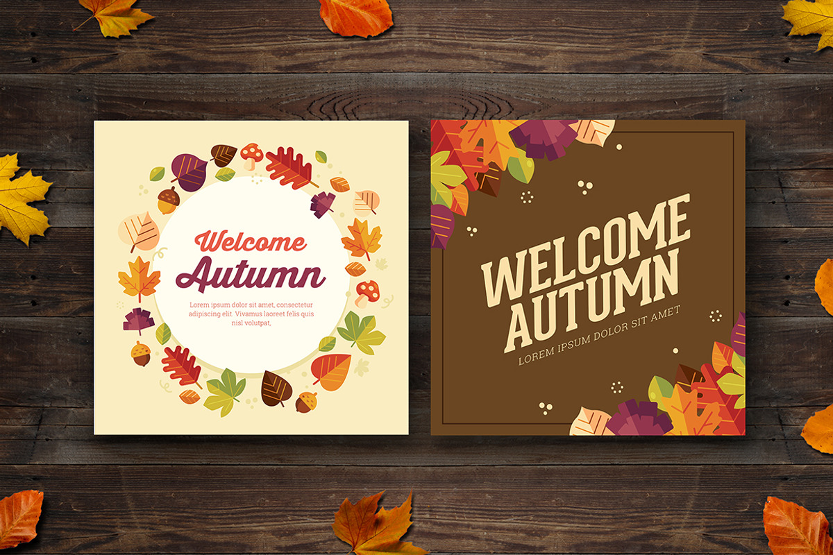 Fall In Love_10 Instagram Post Pack, a Social Media Template by VectorVactory (Photo 2 of 6)
