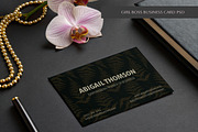 Feminine Dark Business Card, a Business Card Template by Bloomart Studio (Thumbnail 1 of 2)