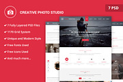 Photo Studio PSD Website Template, a Landing Page Template by WebbyTemplates (Thumbnail 1 of 8)