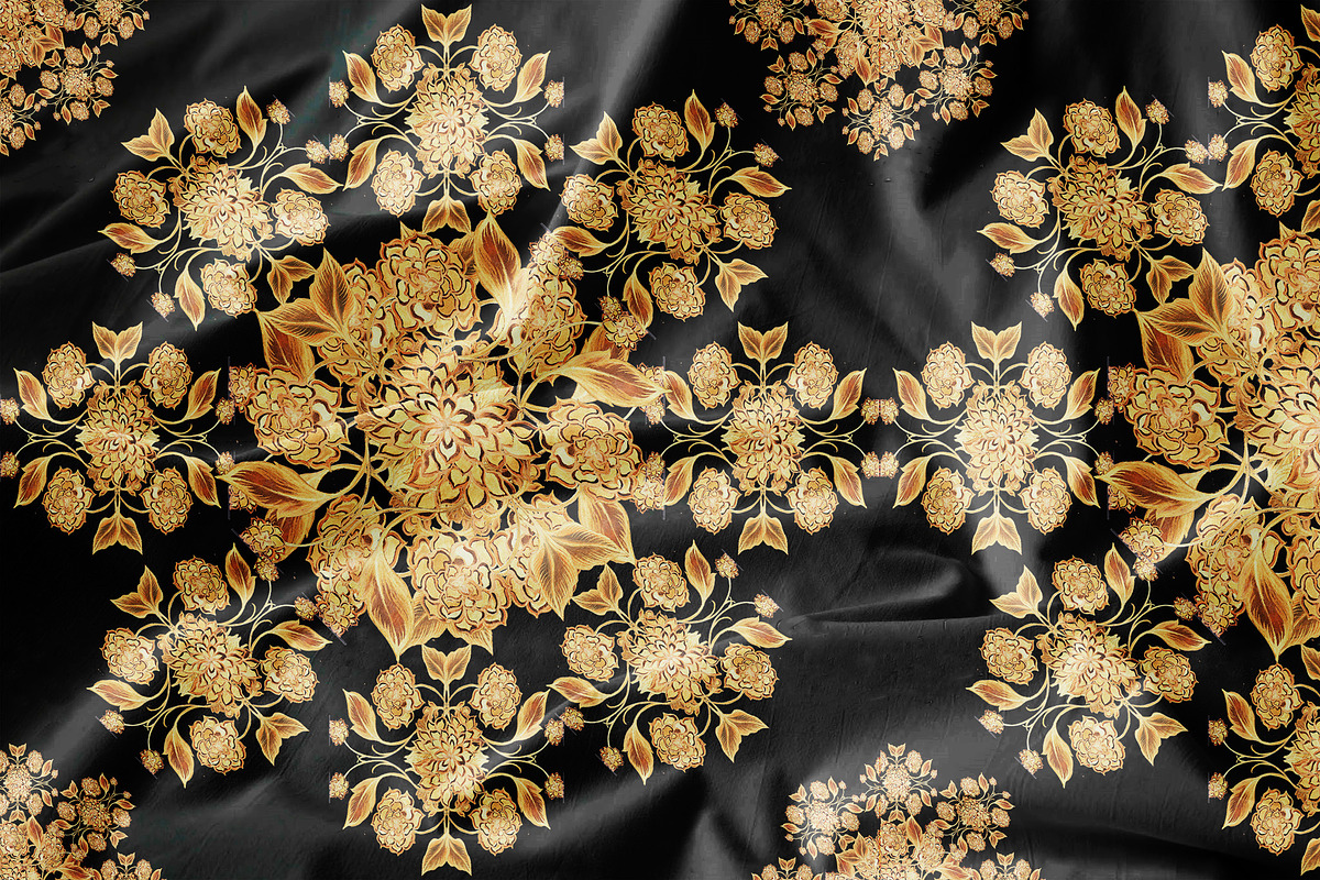 Golden vintage seamless pattern, a Pattern Graphic by Theraphosath (Photo 4 of 4)