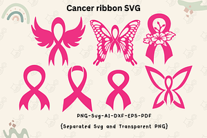 Cancer ribbon svg, Cancer awareness