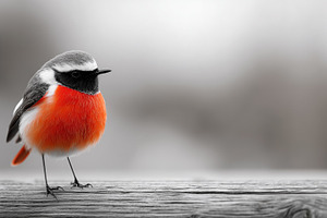 Beautiful small bird with bright red, an Animal Photo by MistyDay