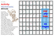 Kids activity worksheets, a Graphic by Hitubrand (Thumbnail 1 of 5)