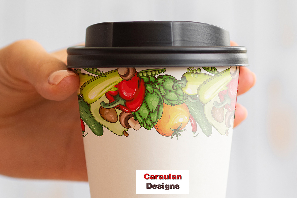 VEGGIES SEAMLESS, a Food Illustration by Serghei Caraulan (Photo 4 of 6)