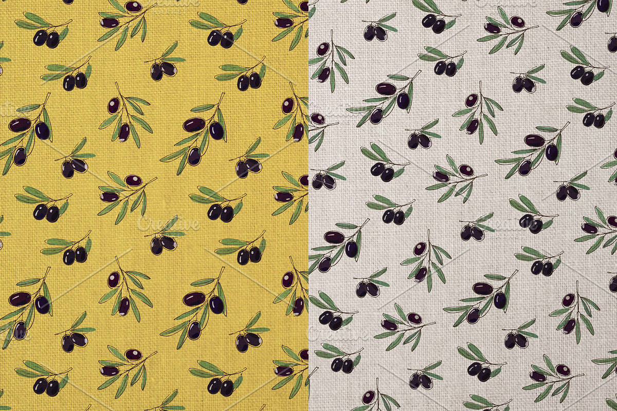 Olives & olive oil sketches, vector, a Food Illustration by harmonia_green_art (Photo 8 of 9)