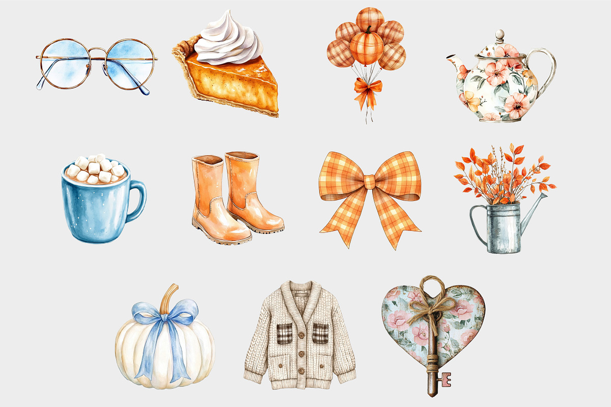 Watercolor Autumn Goose Clipart, a Seasonal Illustration by Design Market (Photo 4 of 4)