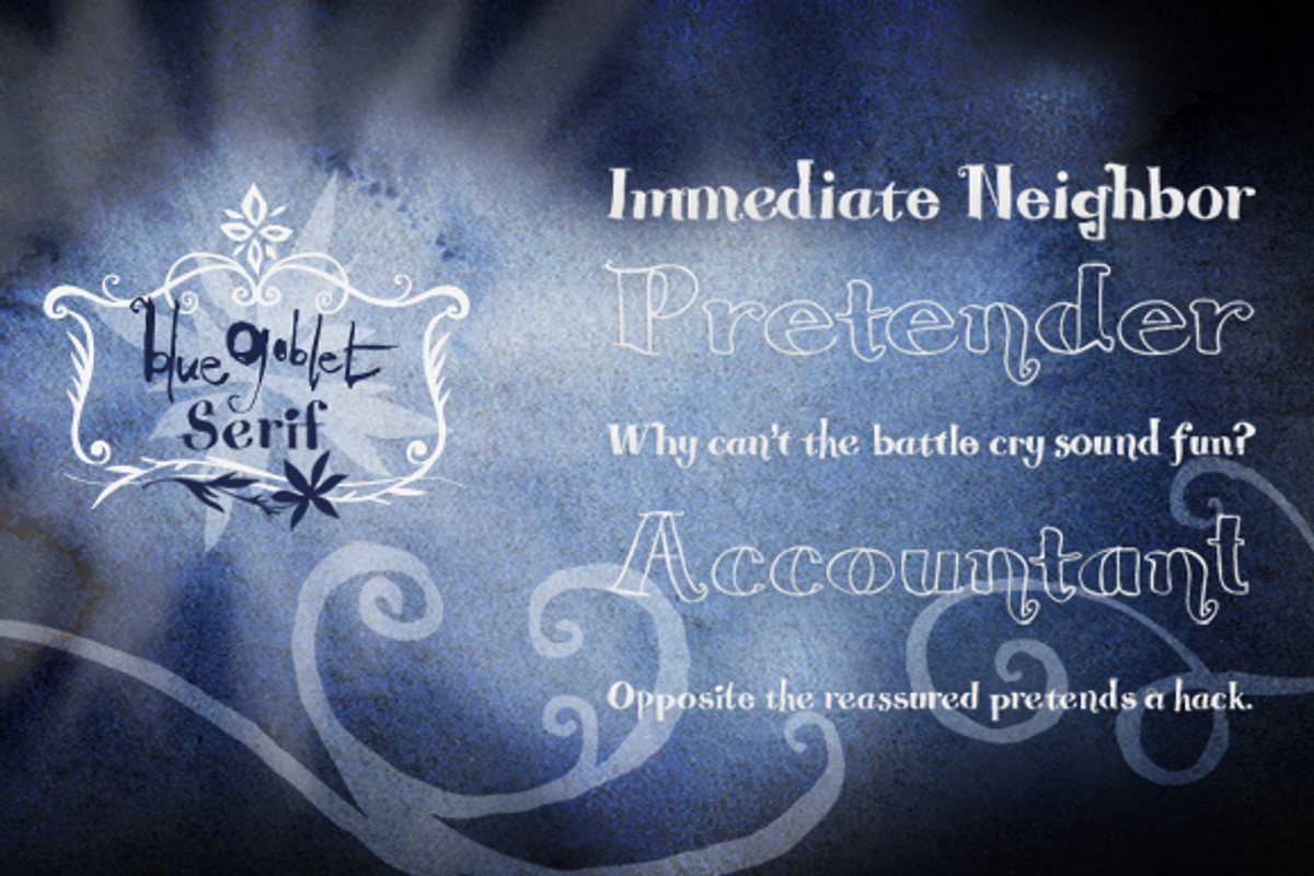 Blue Goblet Serif preview 5