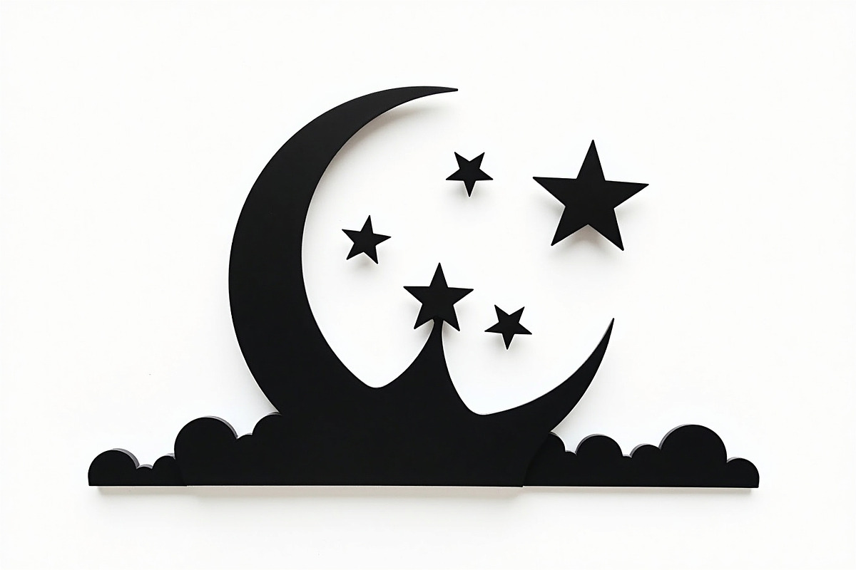 Crescent Moons and Star Silhouette, an Illustration by Amazin_art (Photo 19 of 31)