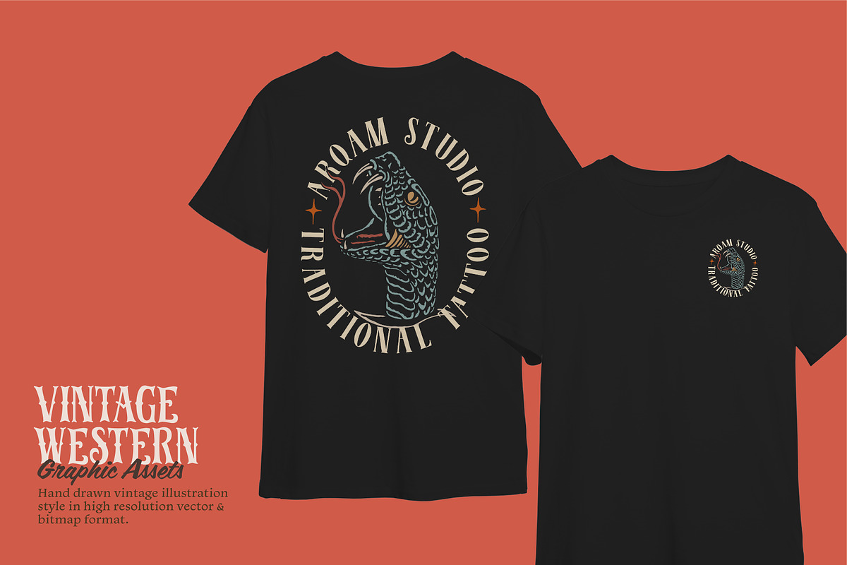 Traditional Tattoo Graphic Assets, an Illustration by ARQAM Studio (Photo 7 of 9)