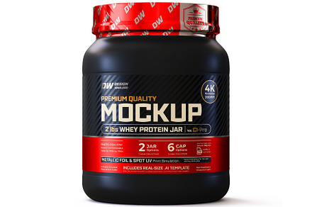 2 lbs Whey Protein Jar Mockup C1-Pro