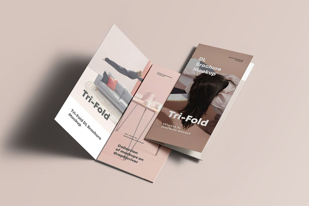 Tri-Fold DL Brochure Mock-up, an Advertising Mockup by Se٧enStudio (Photo 8 of 16)