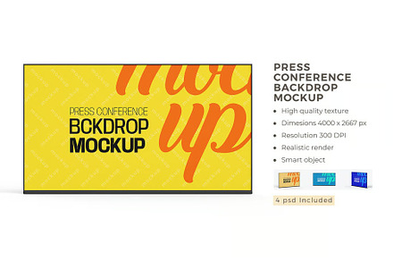 Conference Hall Backdrop Mockup, an Advertising Mockup by zphotographystudio