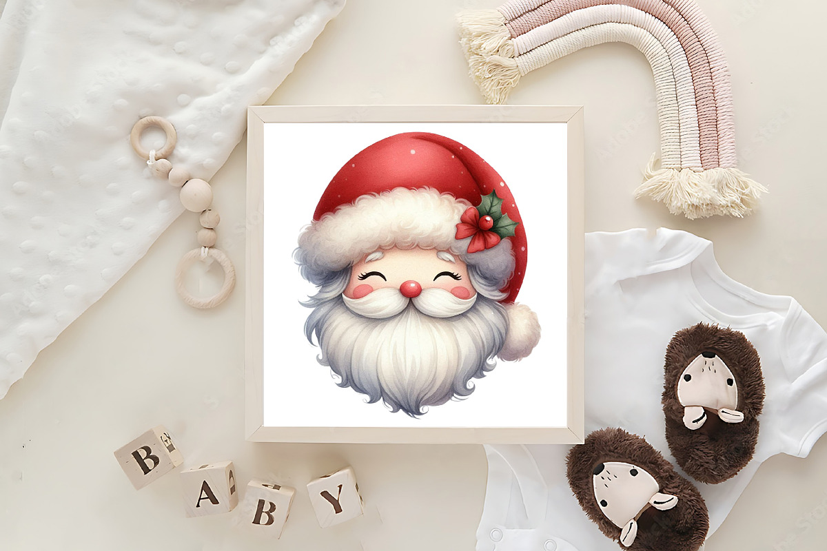 Cute Christmas Santa PNG, an Illustration by Designking (Photo 4 of 4)