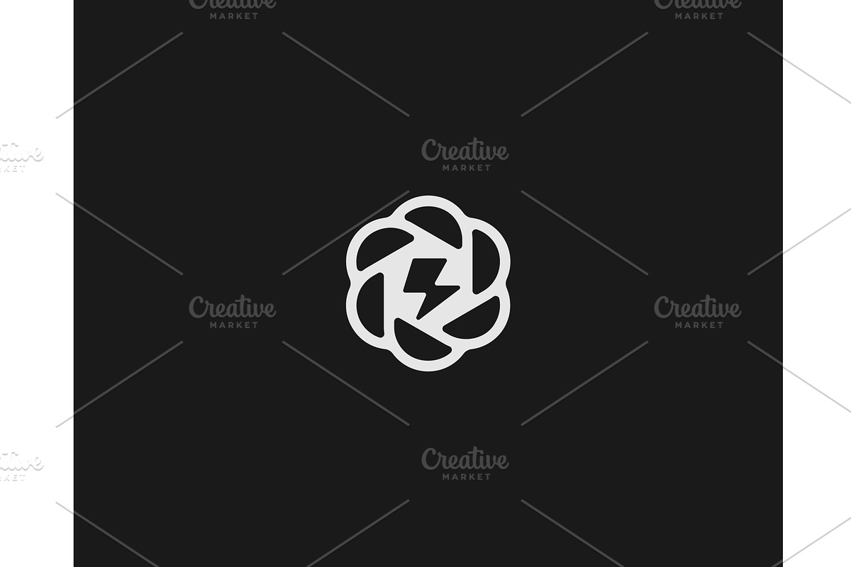 Abstract lightning logo. Creative, an Illustration by Bureau