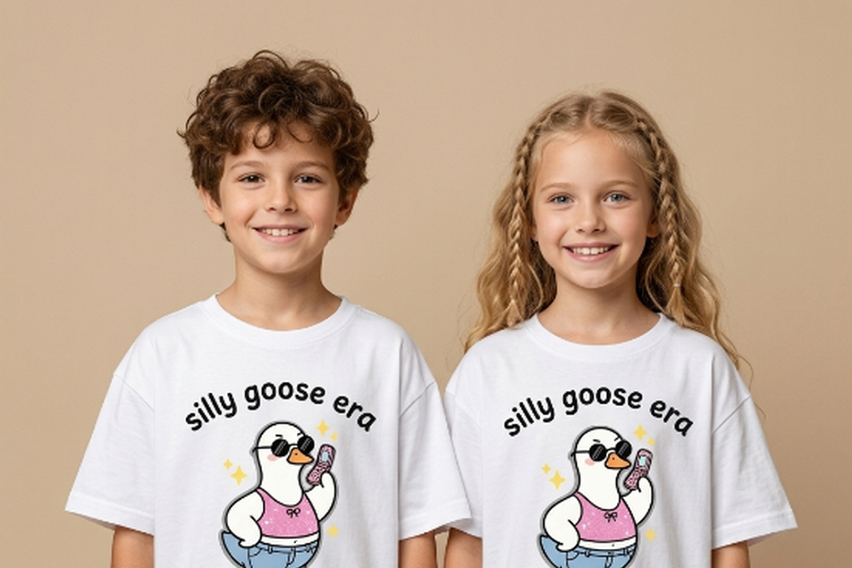 Silly Goose Era Y2K T-Shirt PNG, a Shirt Mockup by Vector Stall (Photo 5 of 15)