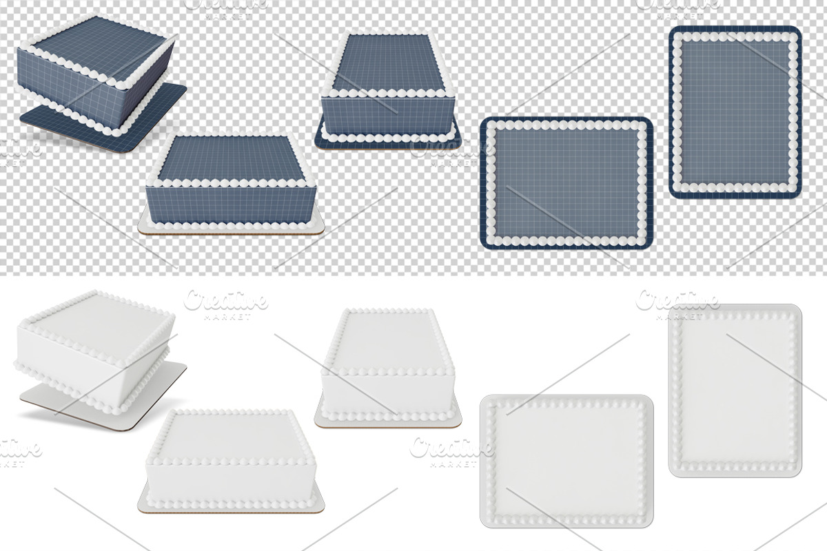 Edible cake Mockup set. PSD mockup., a Product Mockup by NatalyaZelenova (Photo 2 of 6)