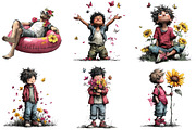 Whimsical Summer Boys Clipart, an Illustration by DreamPrint404 (Thumbnail 4 of 6)
