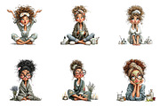 Quirky Self Care Quirky Woman, a Seasonal Illustration by CreationArt (Thumbnail 2 of 5)