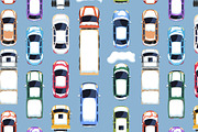 Winter cars and trucks top view, a Pattern Graphic by Yayasya (Thumbnail 3 of 3)