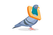 Collection of funny pigeon character, an Illustration by Viktorijareut (Thumbnail 3 of 5)