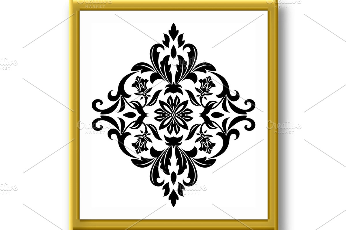 Damask graphic ornament. Floral, an Object Graphic by RODINA (Photo 2 of 3)