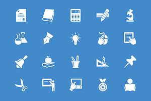 School And Education Vector Icons