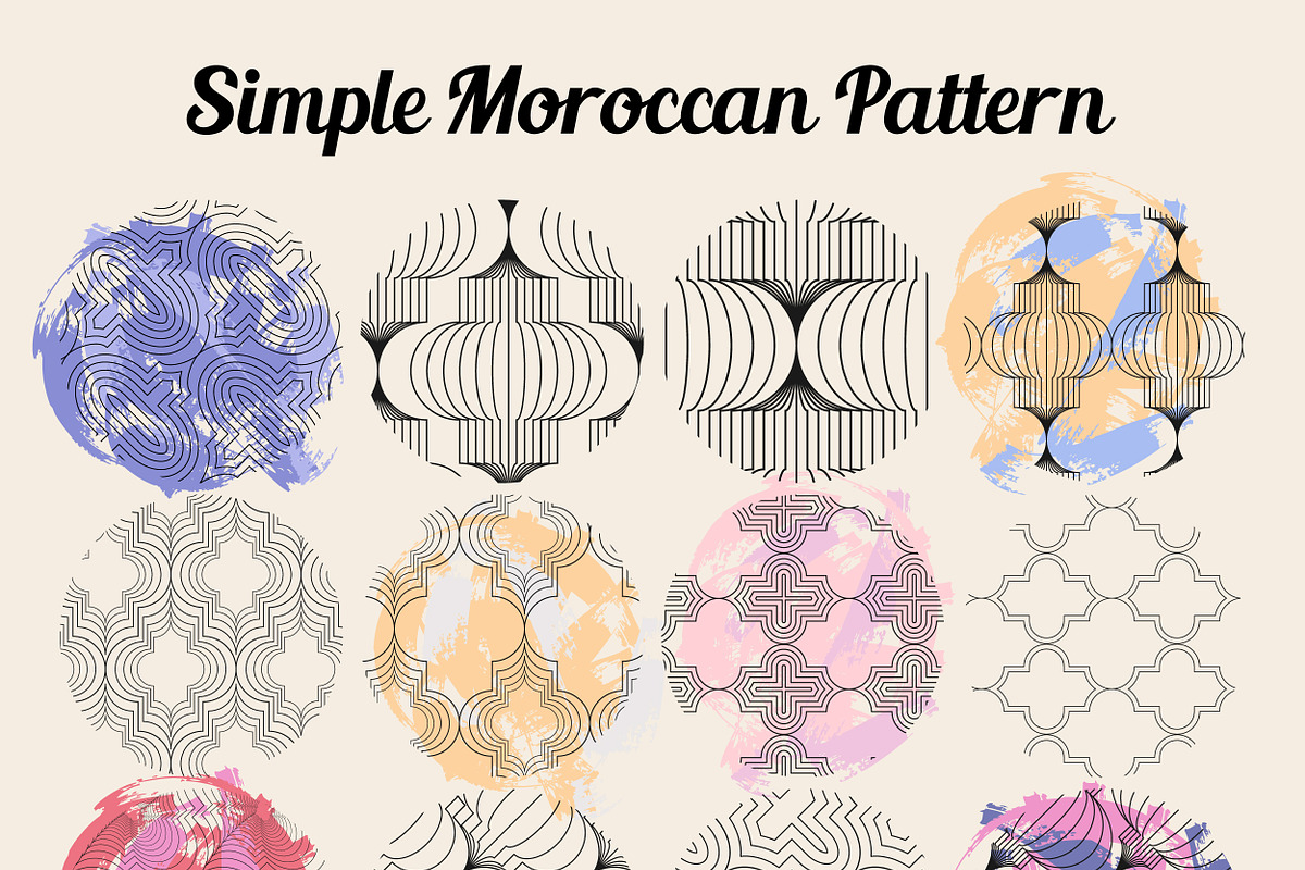 Simple Moroccan patterns+textures, a Pattern Graphic by Zebra-Finch (Photo 5 of 9)