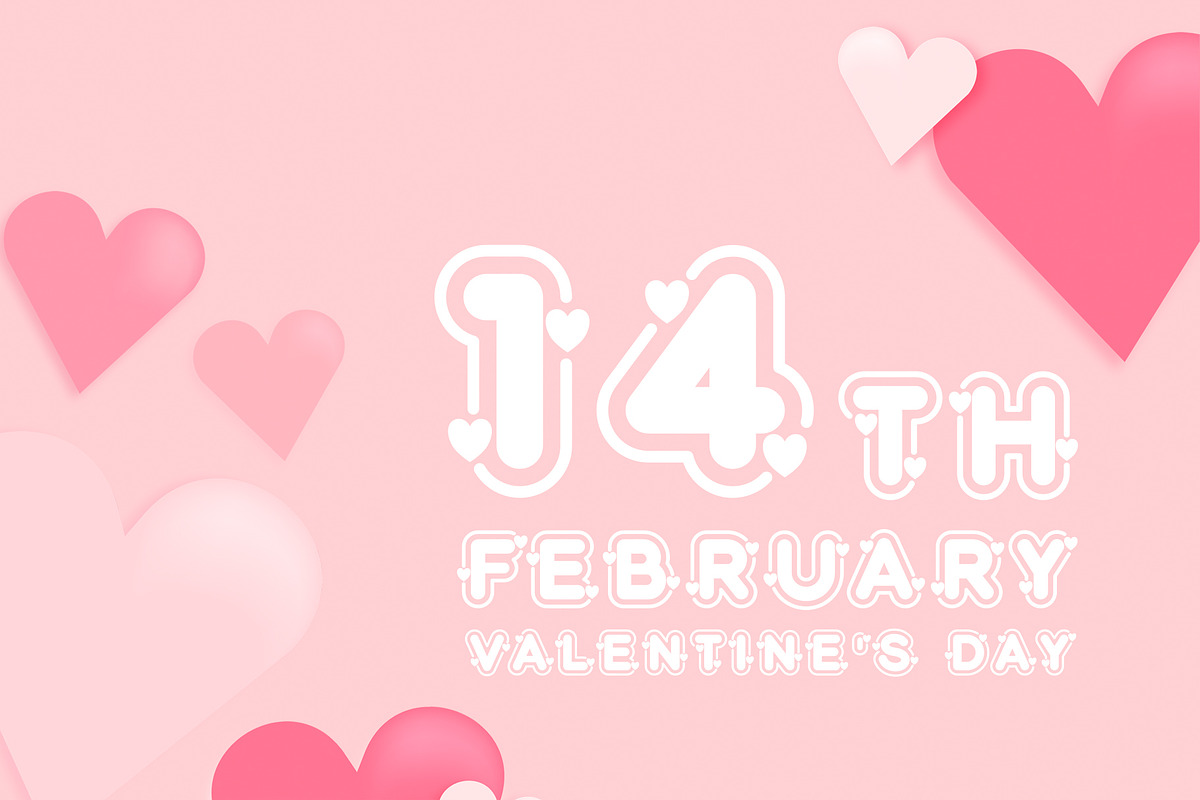Mini Heart Decorative Fonts, a Font by Fox7 By Rattana (Photo 2 of 7)