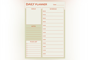 Daily Planner Sheet Design -29