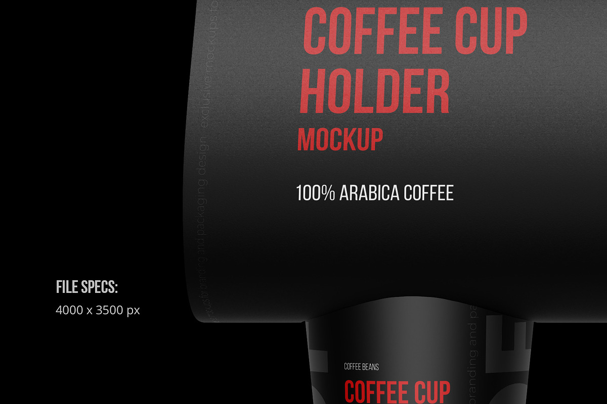 Coffee Cups Holder, Carrier mockup, a Cups & Container Mockup by easymock (Photo 3 of 13)