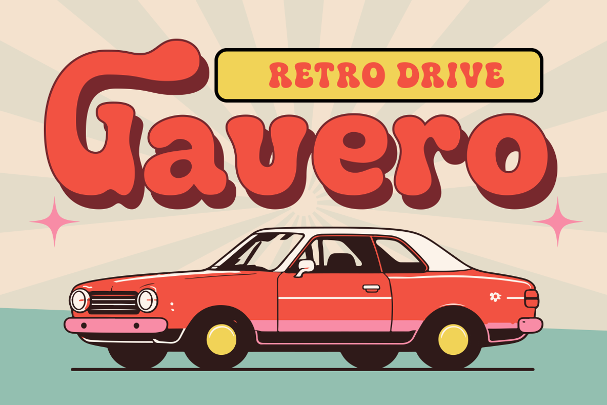 Varago Retro 70's Bubble Font, a Sans Serif Font by Vadovastd (Photo 3 of 9)