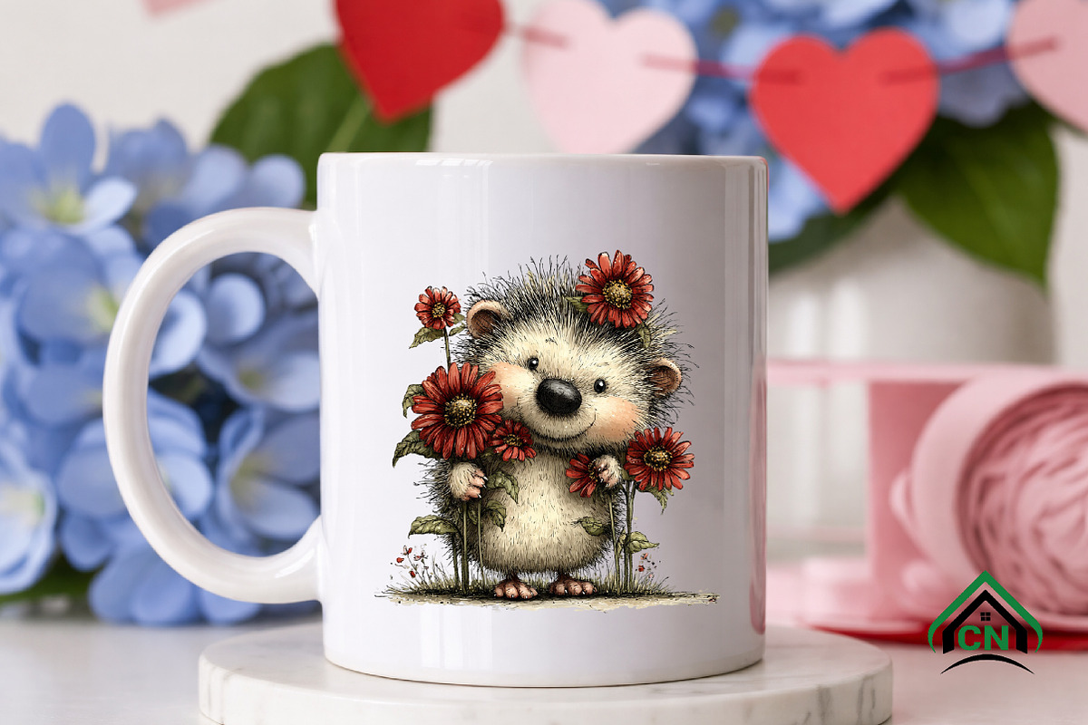 Whimsical Summer Hedgehog Clipart, an Illustration by Craft Nest (Photo 8 of 12)